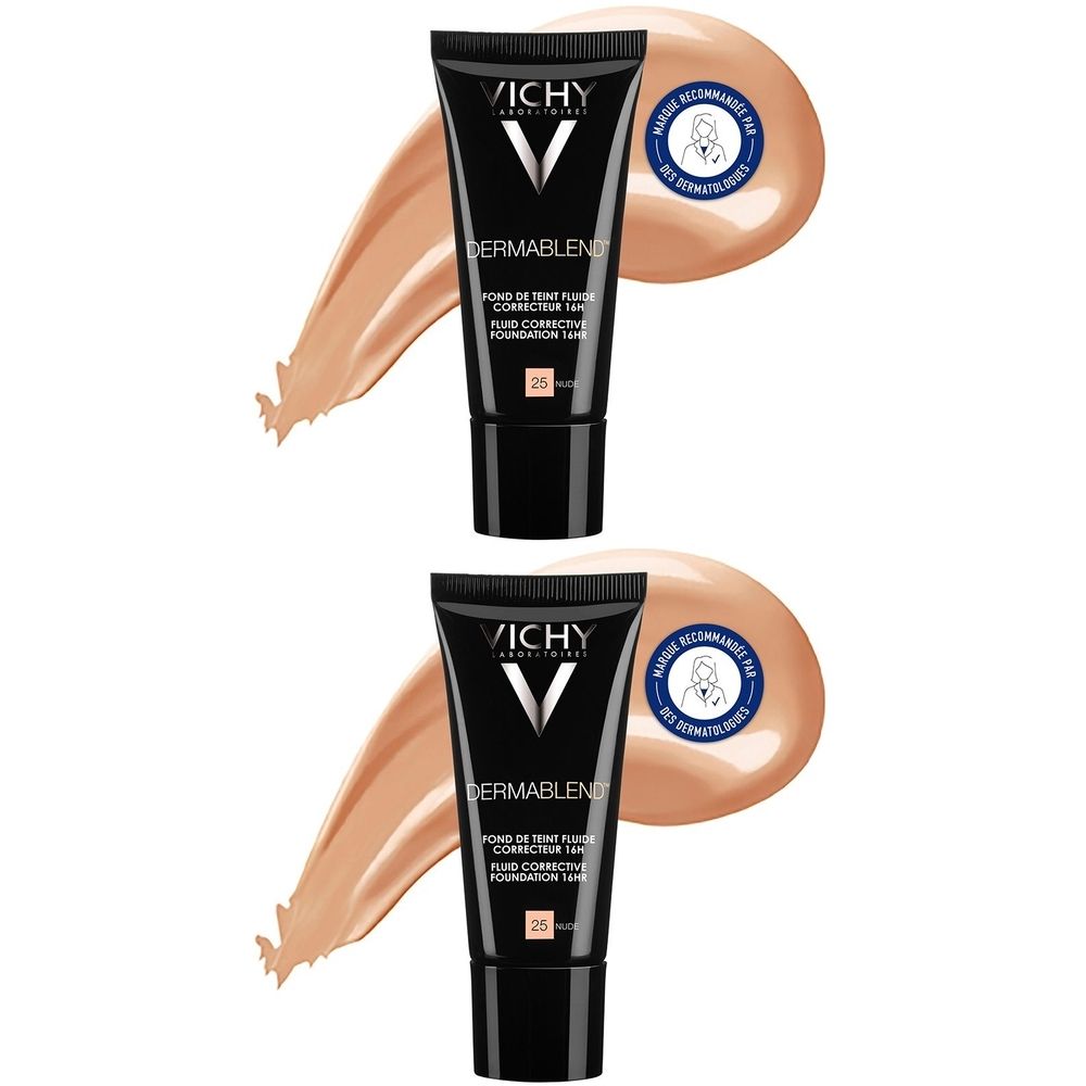 VICHY Dermablend Fond de teint fluide correcteur Tube 30ml - Teinte 30 BEIGE