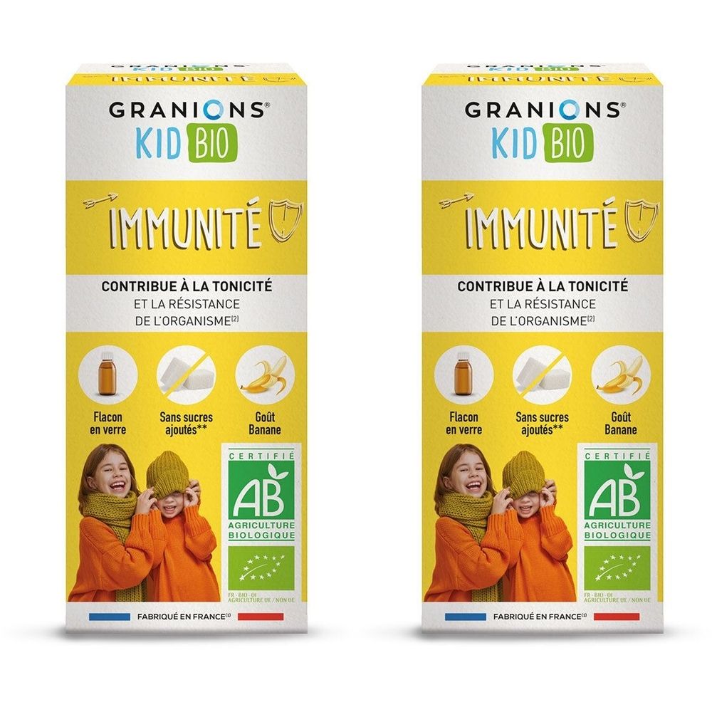 Granions® Kid Bio Immunité - Sirop Aux Plantes Goût Banane