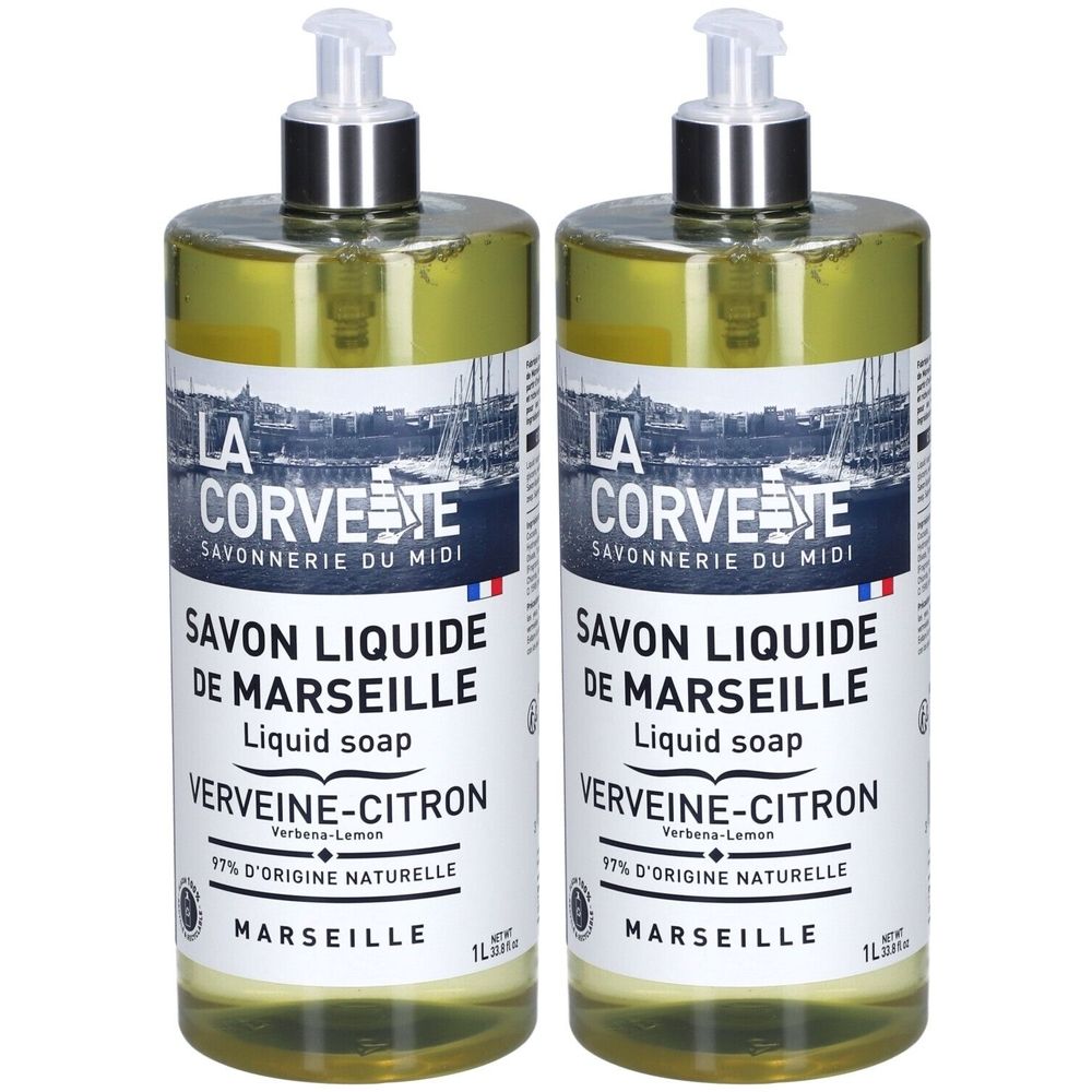LA CORVETTE Savon liquide de Marseille Verveine-Citron