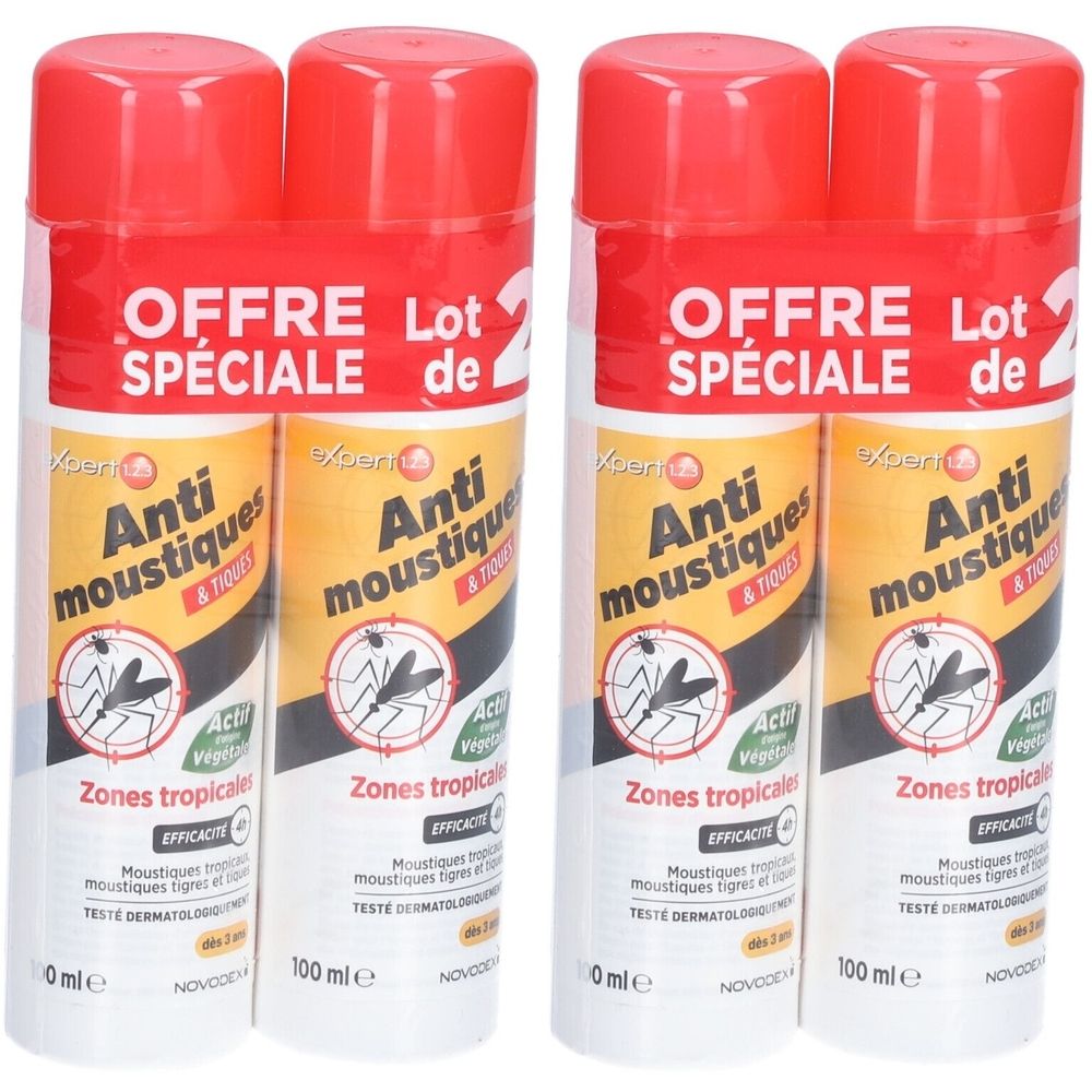 Novodex - Spray Répulsif Anti-Moustiques et Tiques Zones Tropicales