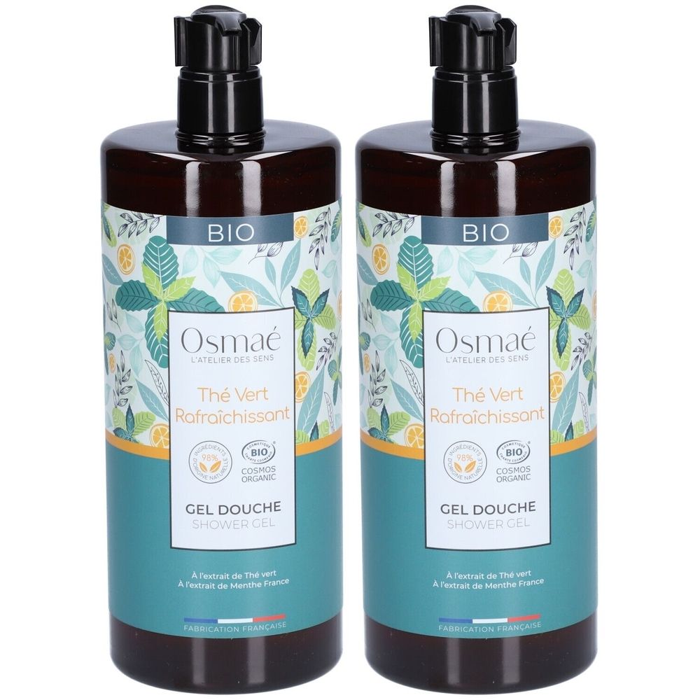 Osmaé Gel Douche Thé Vert Rafraîchissant Bio
