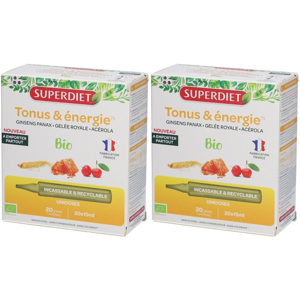 GINSENG GELÉE ROYALE ACÉROLA BIO - 20 Unidoses de 15 ml