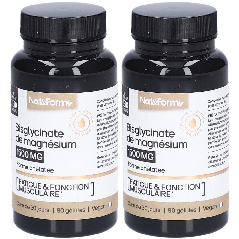 Nat&Form Bisglycinate de magnésium en gélules