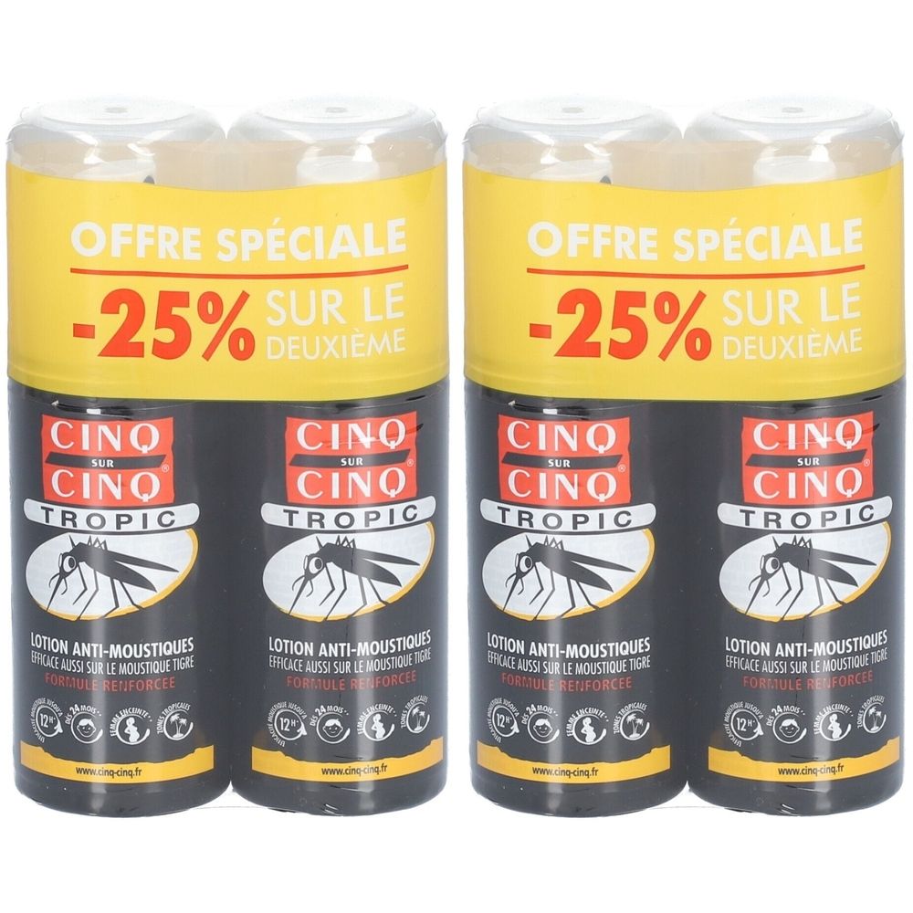 CINQ SUR CINQ Lot de 2 Spray Tropic Anti-Moustiques