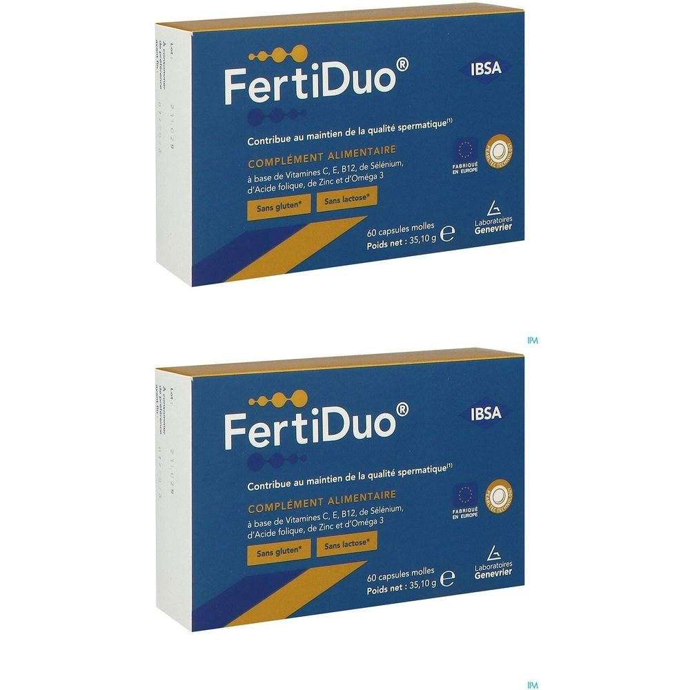 FertiDuo, Capsule molle Jour et Nuit, complément alimentaire préconceptionnel pour homme,