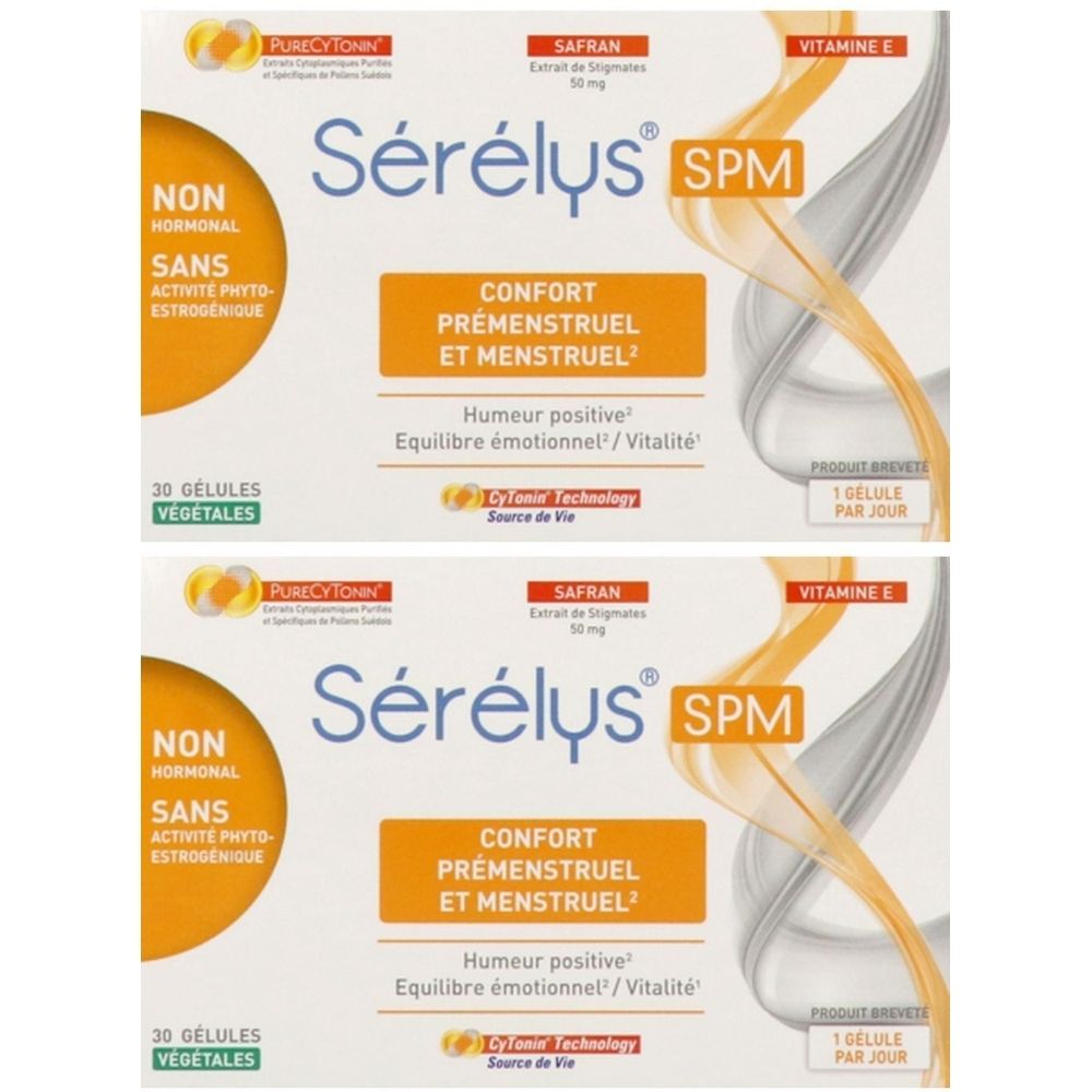 Sérélys SPM Confort, Gélule, complément alimentaire pour le confort prémenstruel et menstr