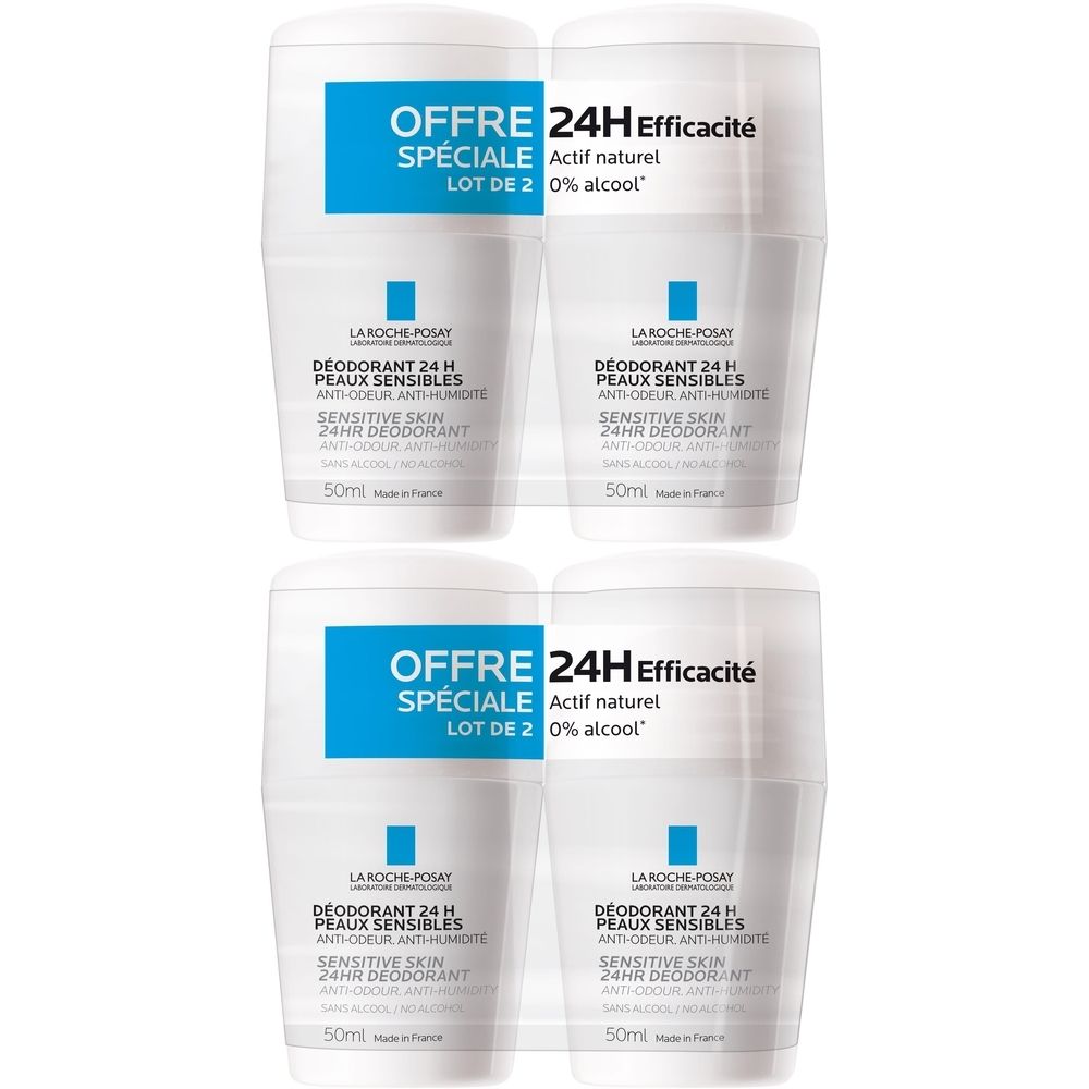 Déodorant Peaux Sensibles 24H 2 x 50ml