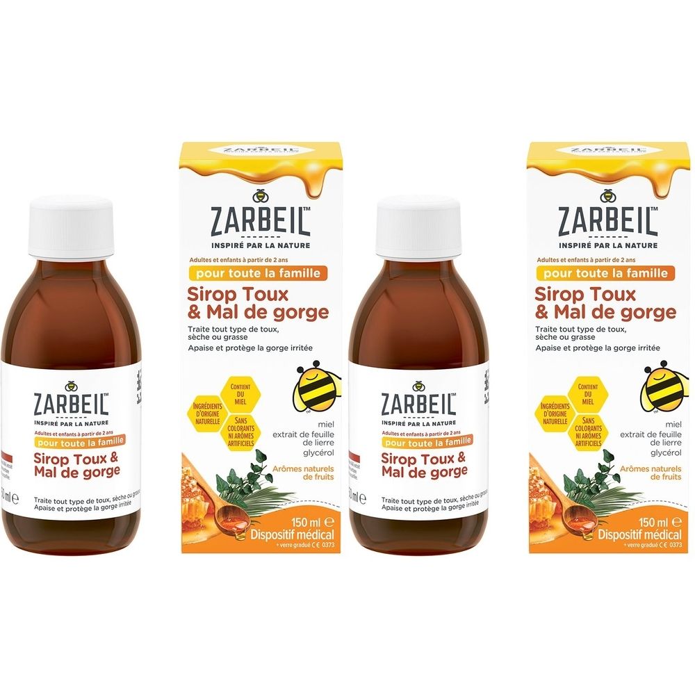 ZARBEIL Sirop toux & Mal de gorge pour toute la famille