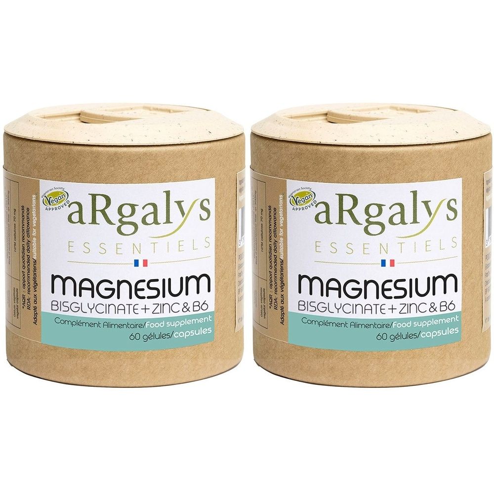 Argalys Magnésium Bisglycinate + Vitamine B6 et Zinc