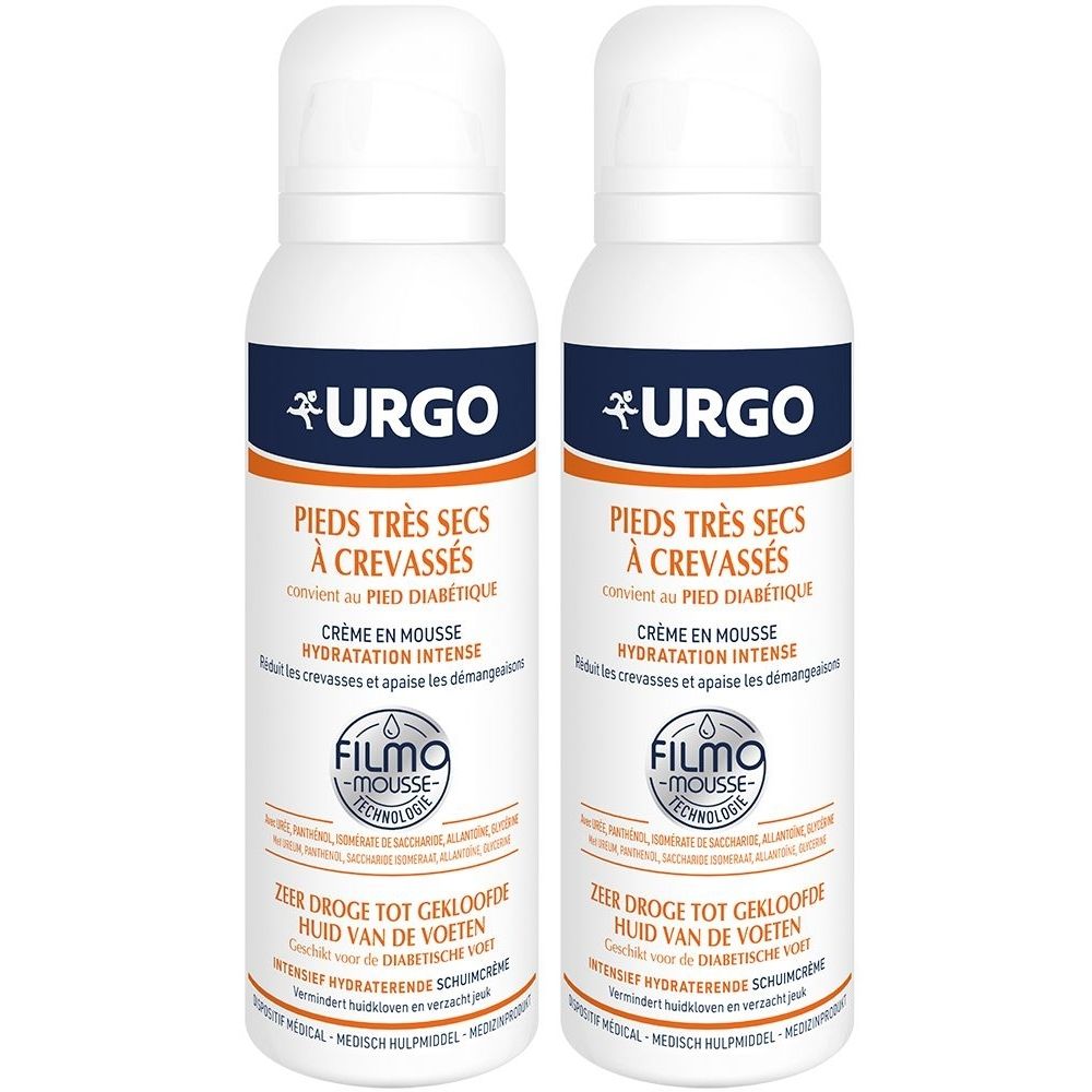 Urgo Crème en Mousse Hydratation Intense Pieds Très Secs à Crevassés