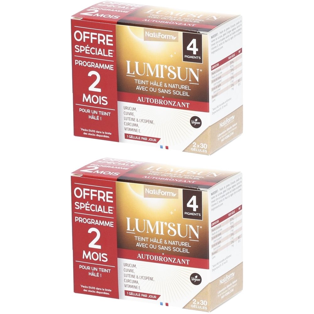 Nat&Form Lumi'Sun® Autobronzant en gélules