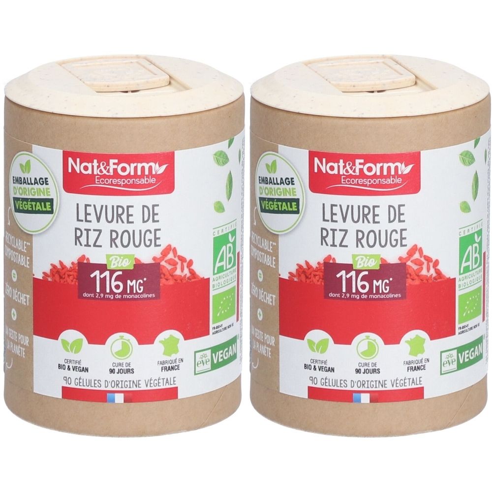 Nat&Form Levure de riz rouge Bio en gélules