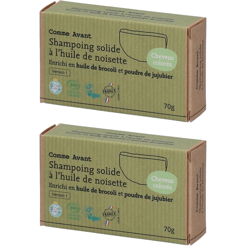 Comme Avant Shampoing solide bio enrichi en huile de brocoli