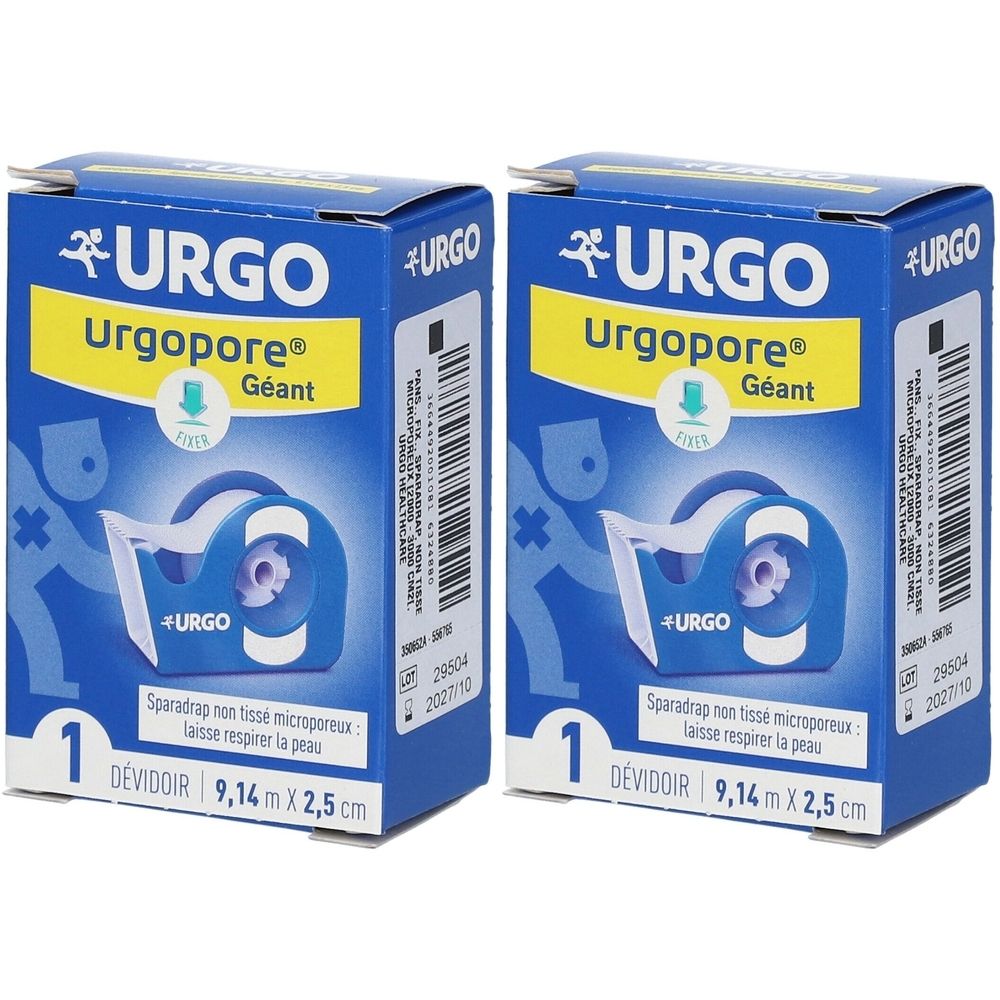 URGO Urgopore® Géant Sparadrap non tissé microporeux 9,14 m x 2,5 cm