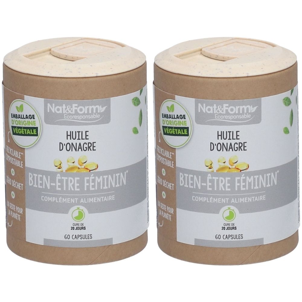 Nat&Form Huile d'onagre Bio en capsules