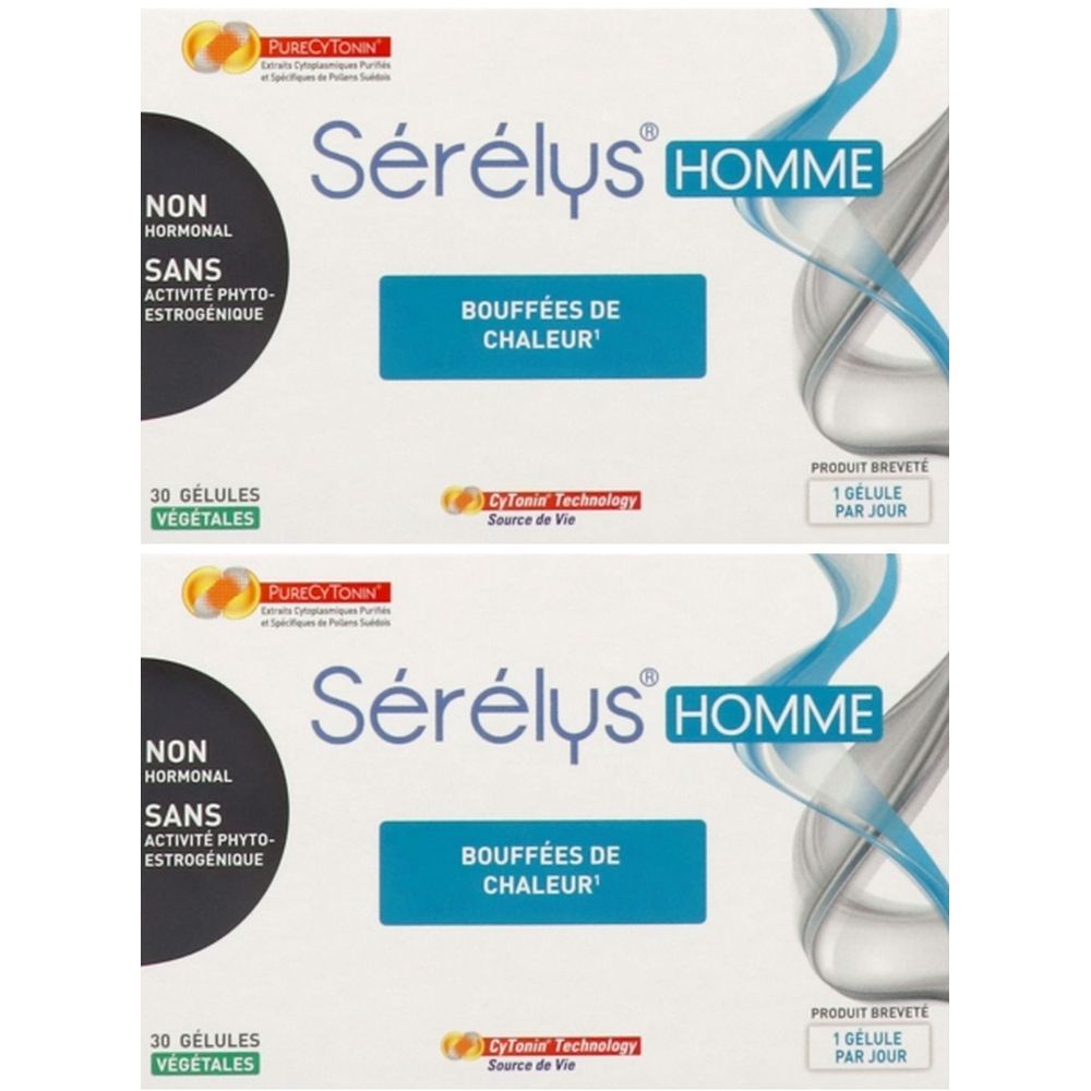 Sérélys Homme, Gélule, complément alimentaire pour l'andropause, bt 30
