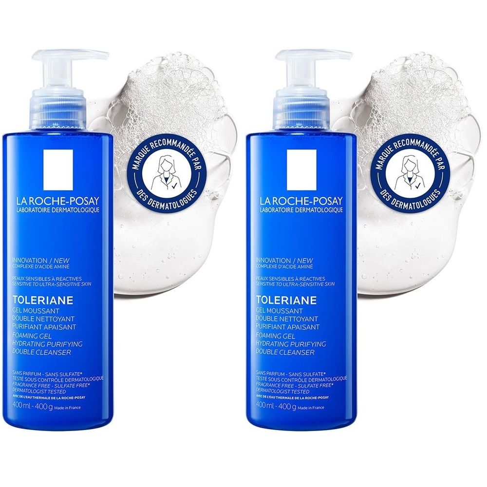 Toleriane Gel Moussant Purifiant Apaisant Double Nettoyant