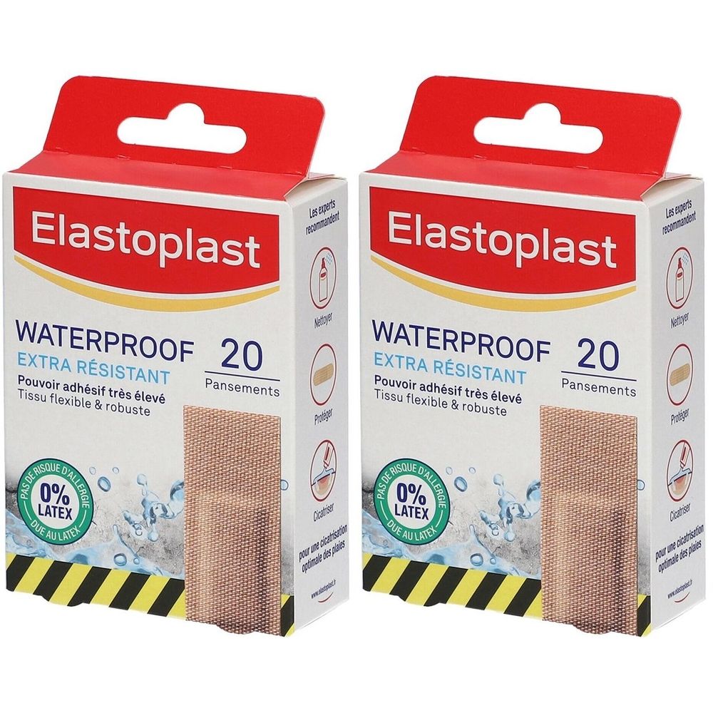 Elastoplast Pansements Waterproof Extra Résistant 26 x 76 mm
