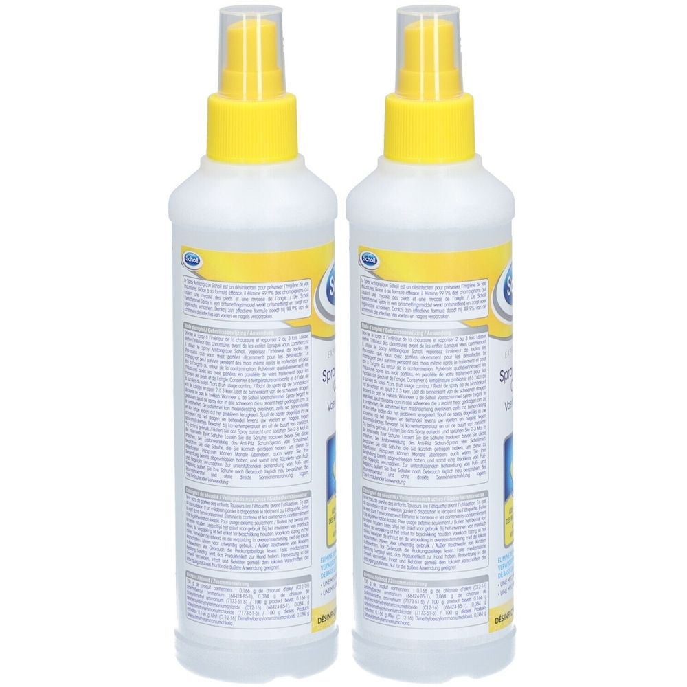 SCHOLL SPR ANTIFONGIQUE 250ML x2