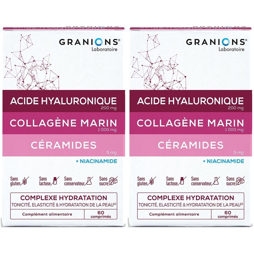 GRANIONS Collagène marin acide hyaluronique céramides + niacinamide