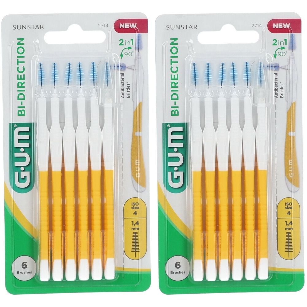 GUM® Bi-Direction Brossette interdentaire conique fine 1,4 mm