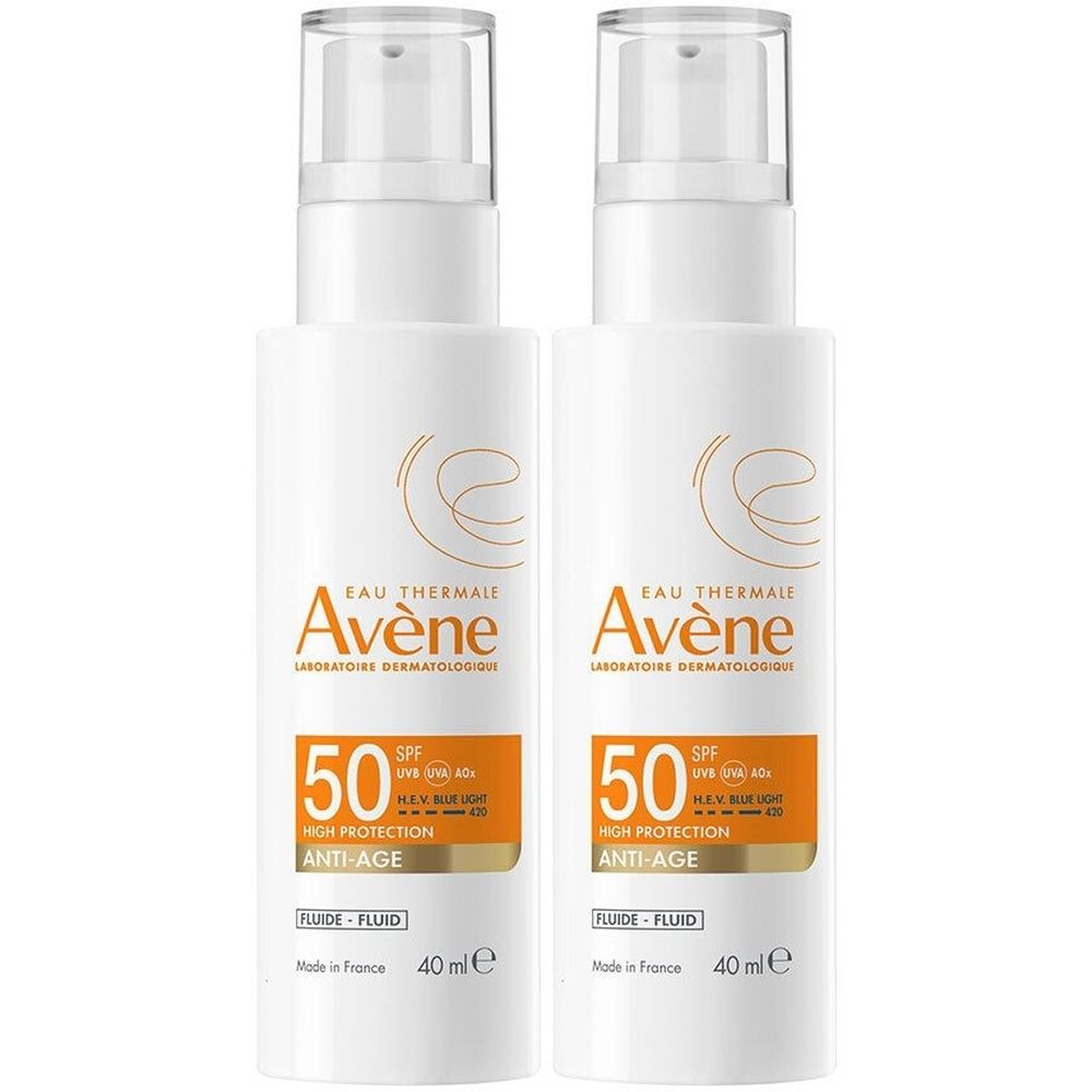 Avène Solaire Fluide Anti-Age SPF50 | Usage quotidien | Très Haute Protection | Peau sensible