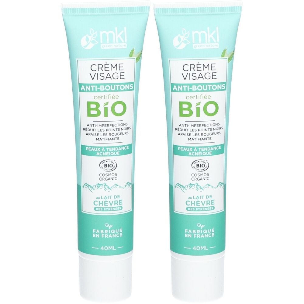 mkl CRÈME VISAGE ANTI-BOUTONS 40 ML - CERTIFIÉE BIO