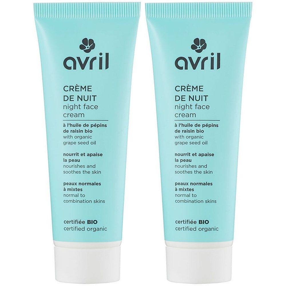 AVRIL Crème de Nuit - Peaux Normales à Mixtes