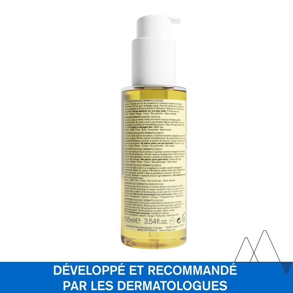 Graphique avec ingrédients: Huile de jojoba, huile de tournesol, GF REPAIR. Texte: Favorise la réparation de la peau.