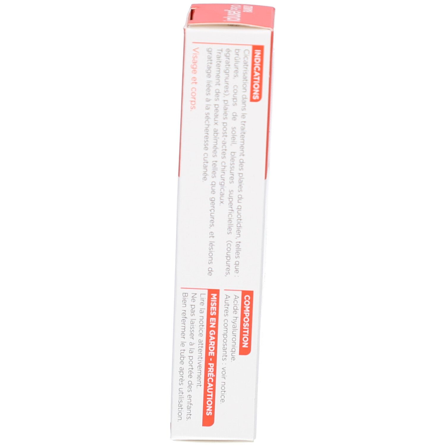 Côté de la boîte IalusetPRO FAMILY. Texte: Indications, Composition, Précautions.