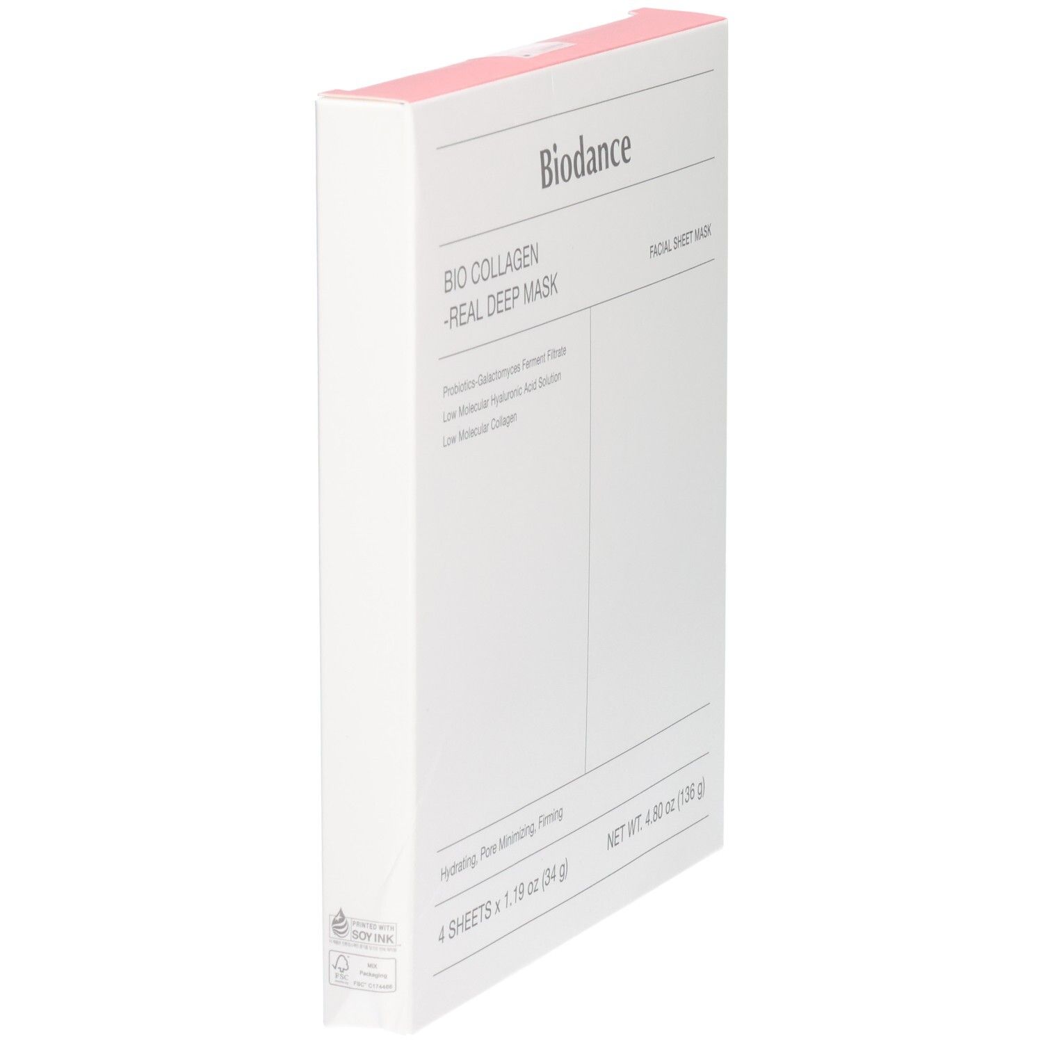 Emballage Biodance Bio Collagen Real Deep Mask, 4 feuilles.