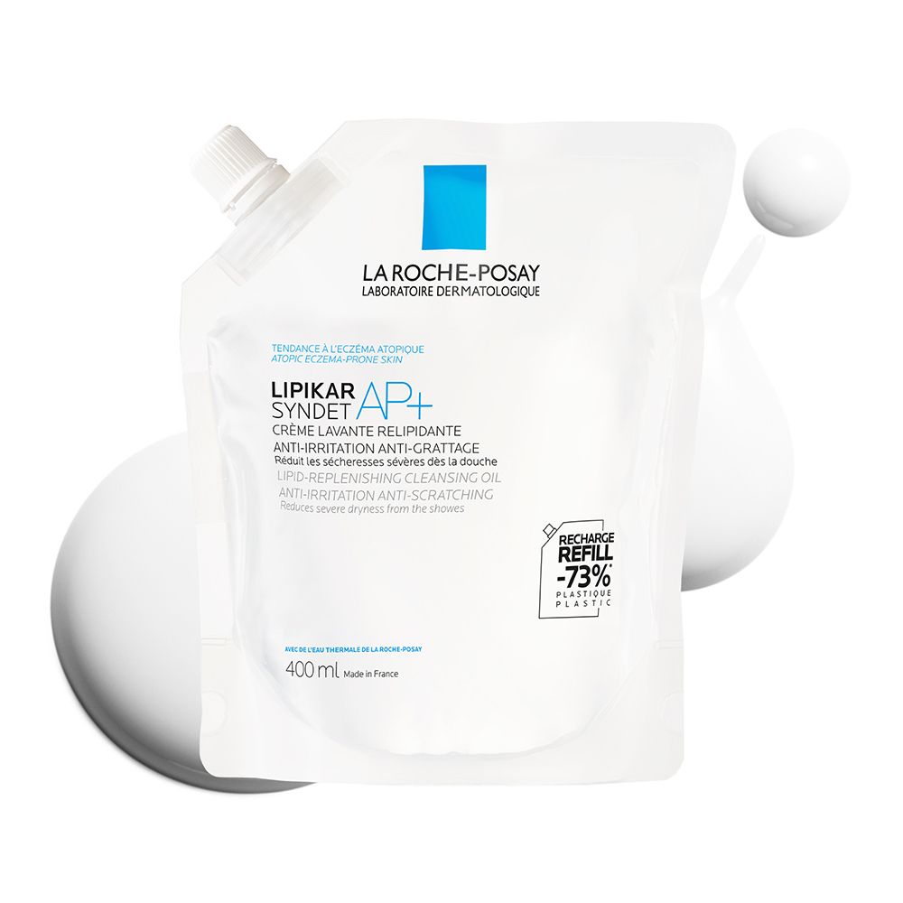 Éco-recharge. LA ROCHE-POSAY. LIPIKAR SYNDET AP+. 400ml. Crème lavante relipidante.