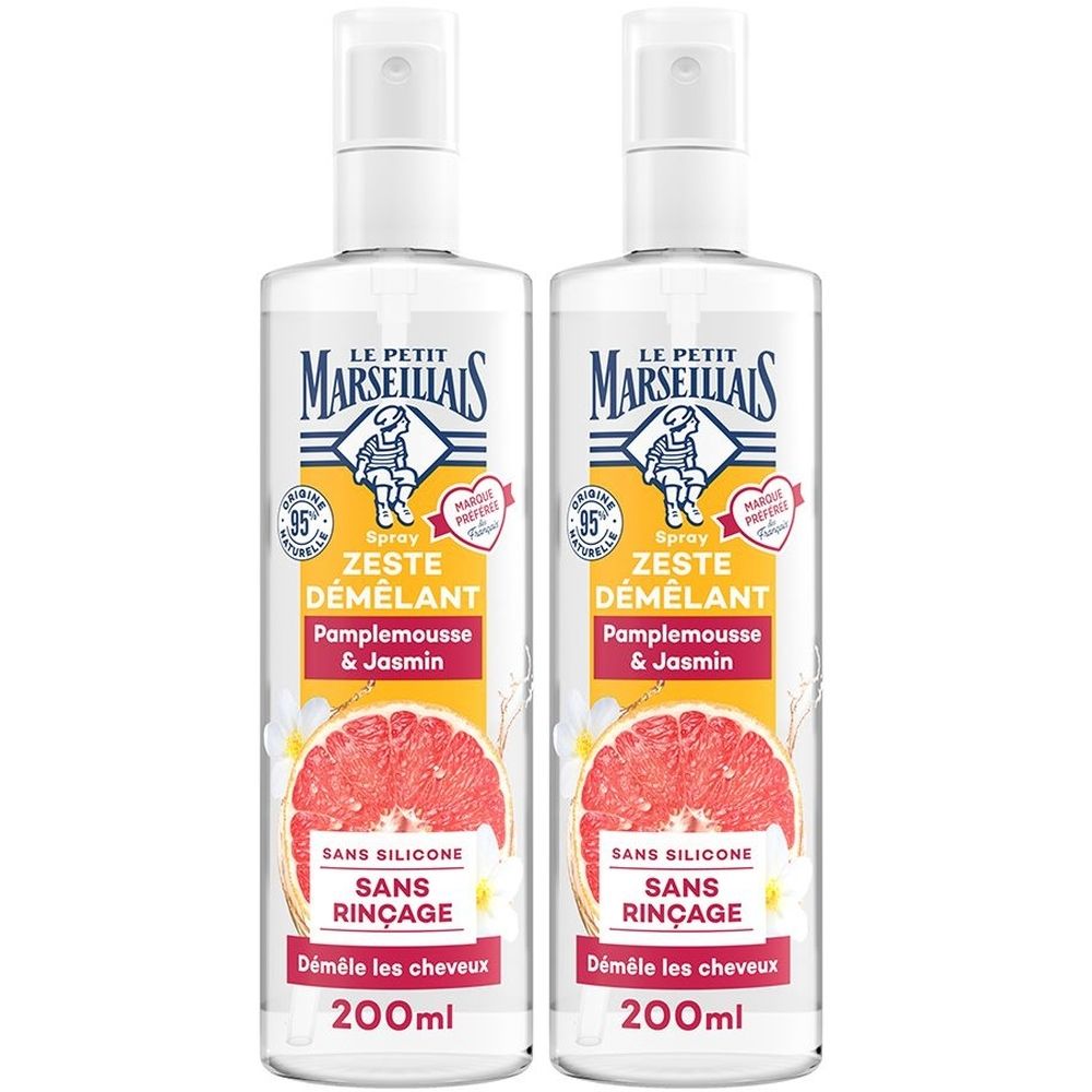 Le Petit Marseillais Zeste démêlant aux extraits de pamplemousse et de jasmin