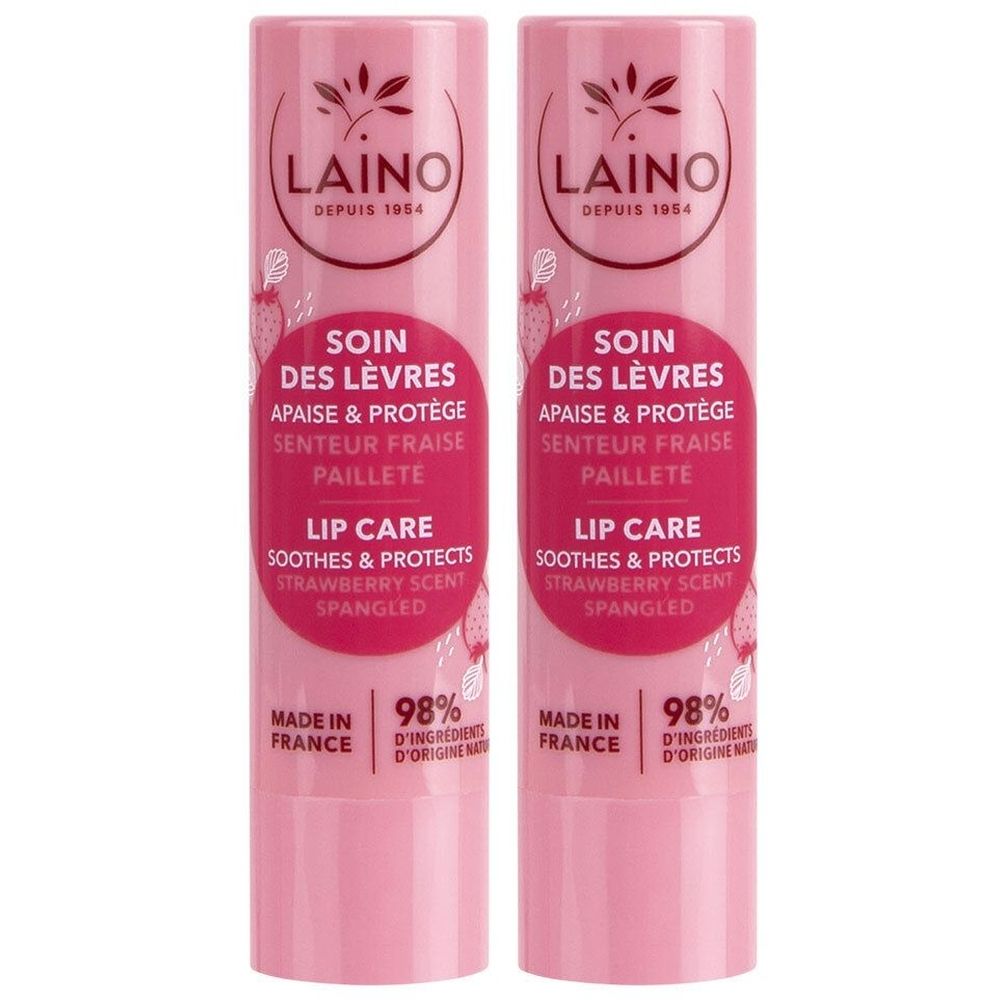 LAINO Soin des Lèvres Pailleté Fraise