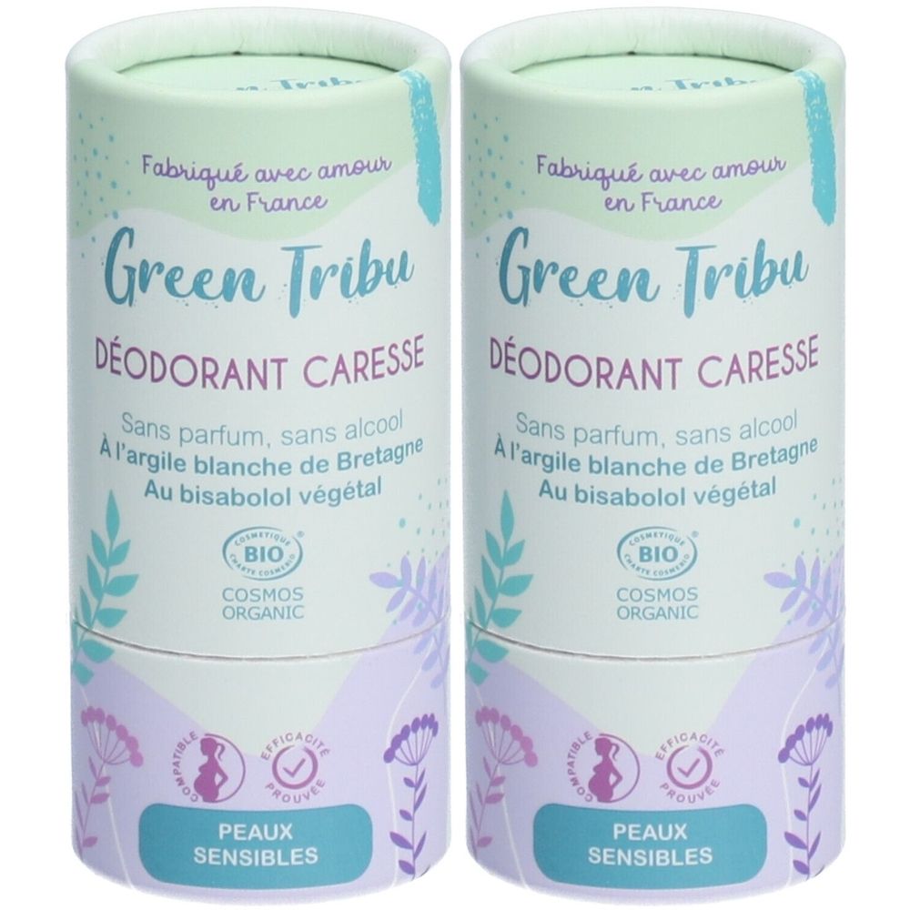 Green Tribu Déodorant caresse Argile blanche de Bretagne