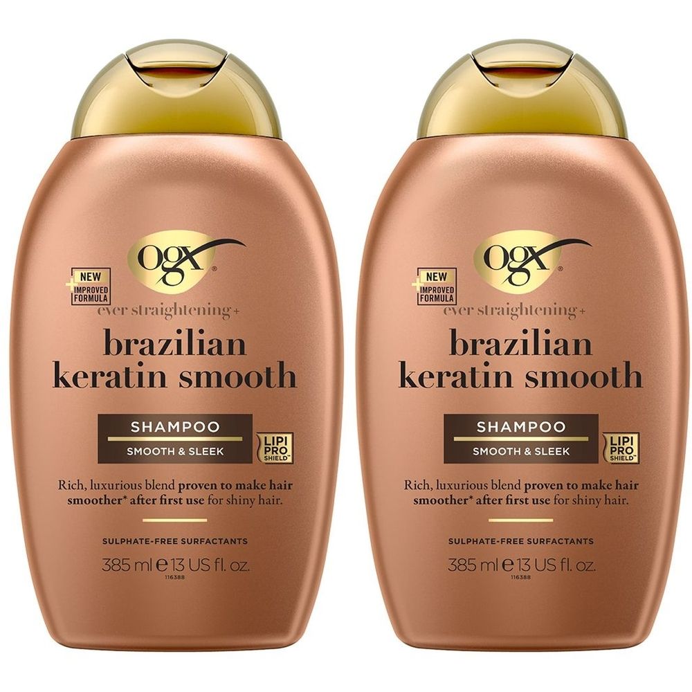 Ogx Shampooing Keratine Du Bresil - Cheveux Frises - 385ml