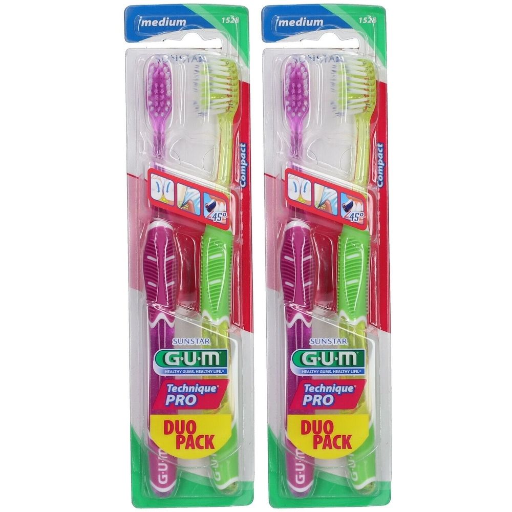 GUM® Technique PRO Compact Brosses à dents Adultes medium 1528