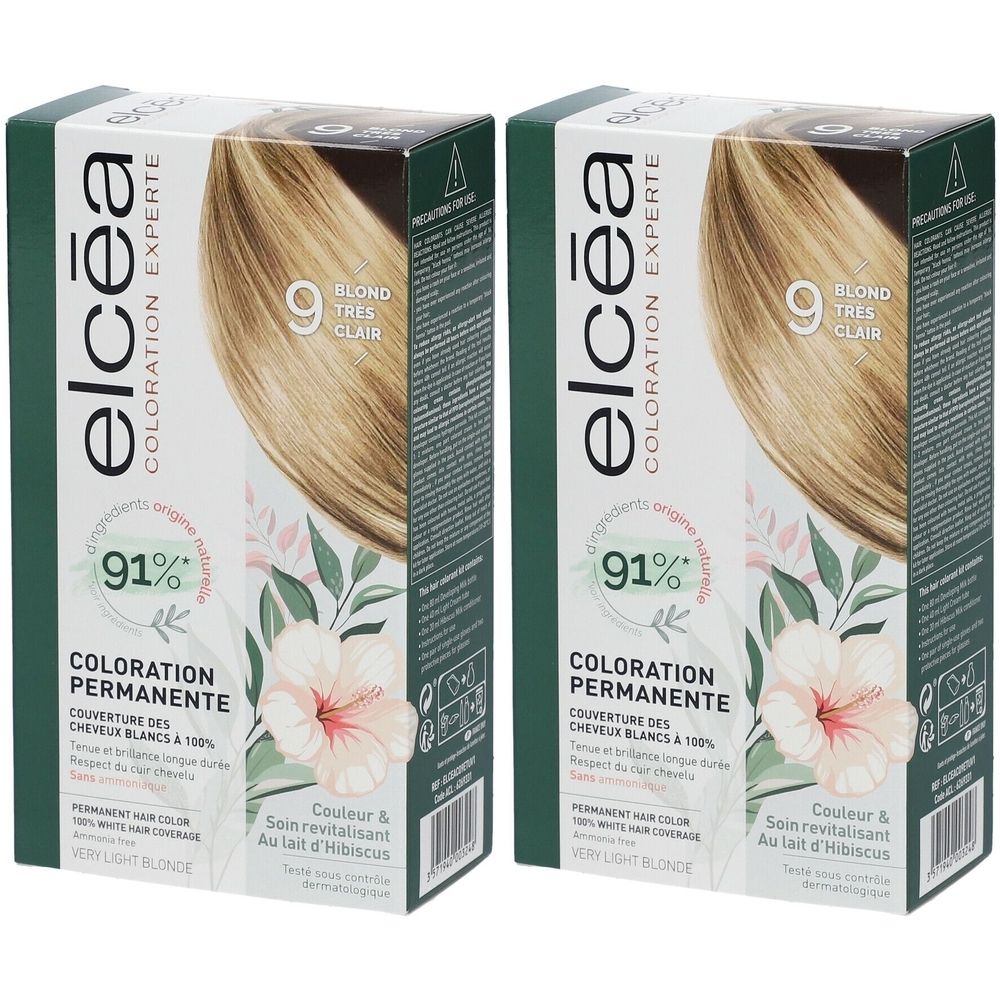 ELCÉA Coloration Experte Permanente Blond Très Clair – 9
