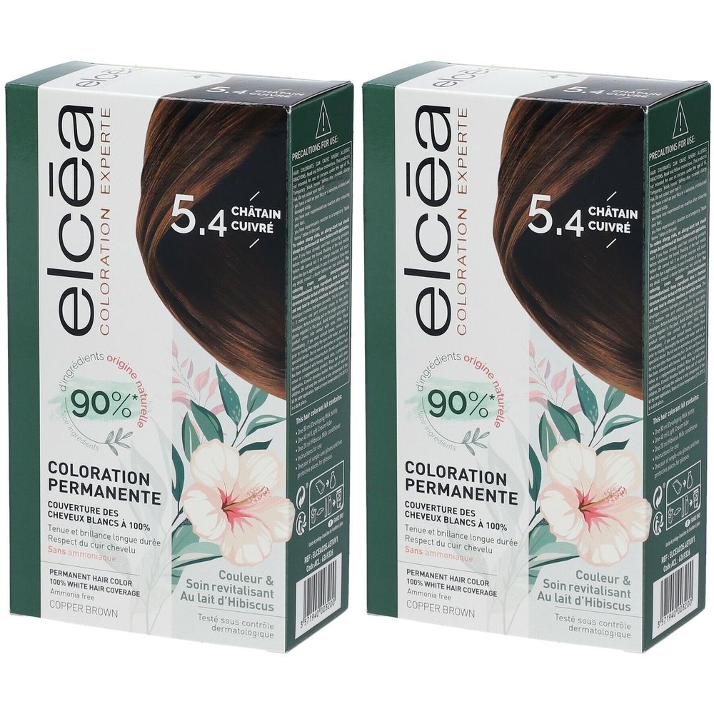 ELCÉA Coloration Experte Permanente Châtain cuivré – 5.4