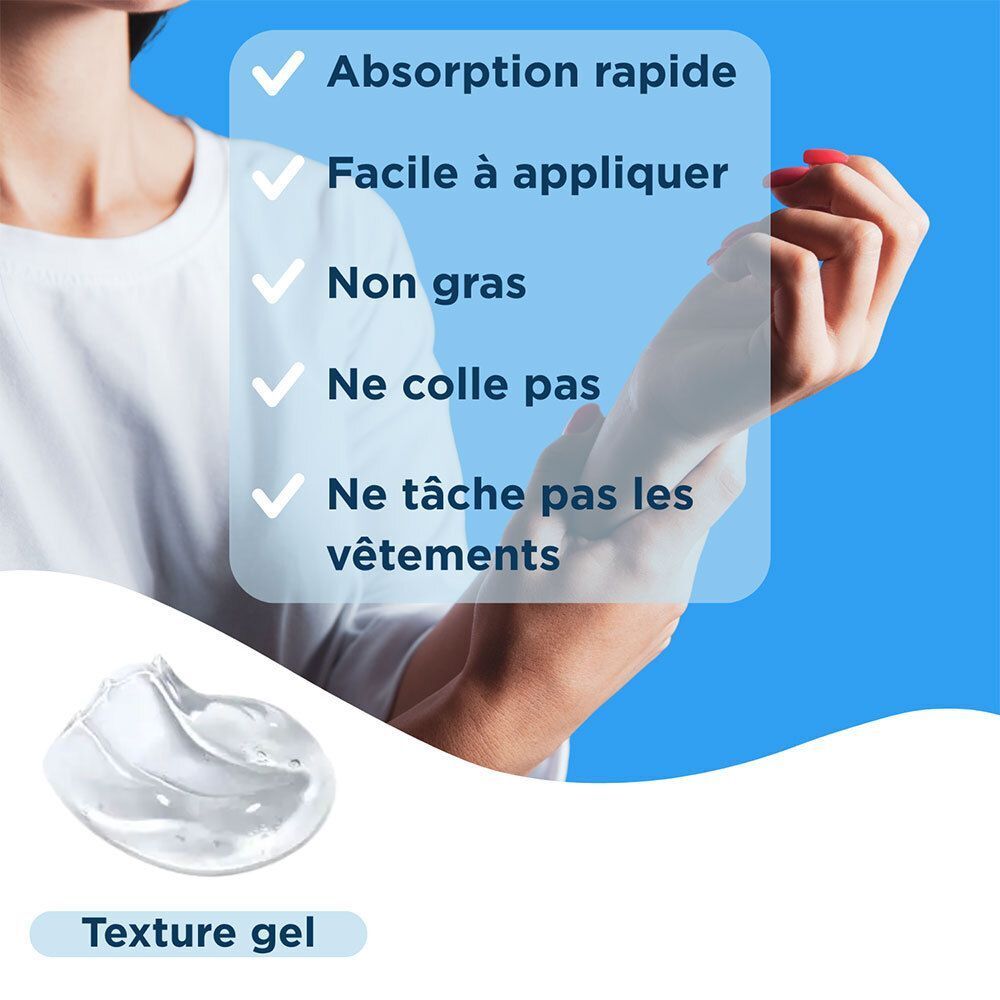 Gel Flamigel : absorption rapide, non gras, ne colle pas, ne tache pas les vêtements.