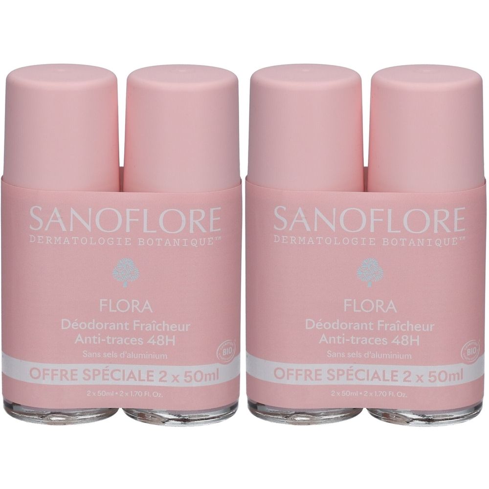 SANOFLORE Déodorant Roll-On 48h Flora x2