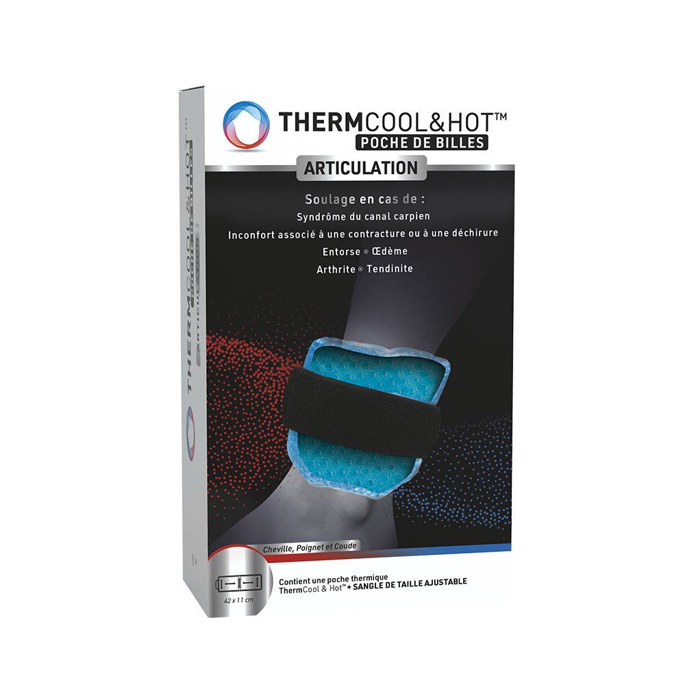 Emballage pour poche de billes Thermocool & Hot pour articulations.