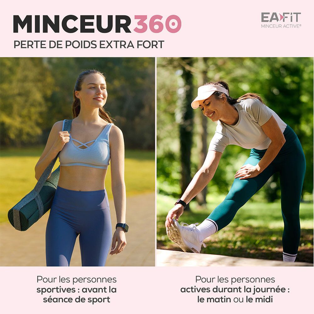 Deux femmes faisant du sport. Texte: Pour les personnes sportives, Pour les personnes actives. Avec vêtements de sport.
