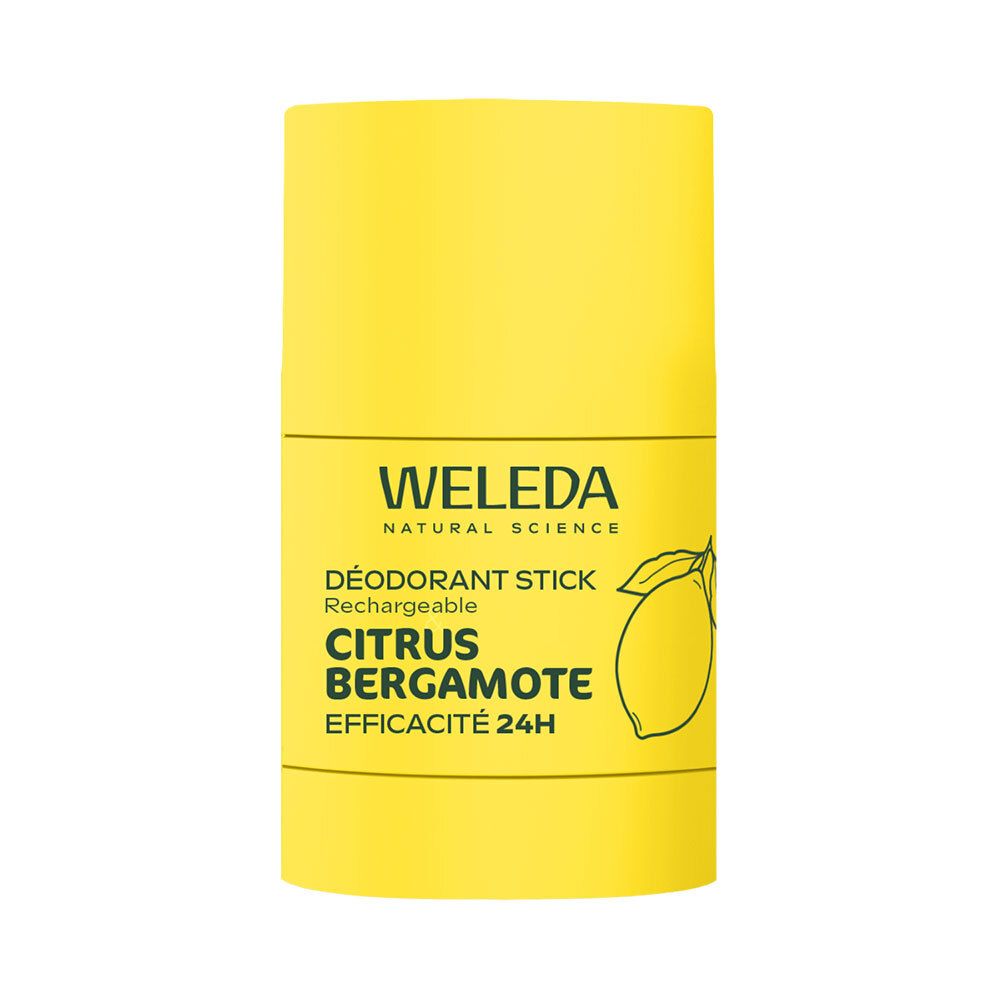 WELEDA Déodorant Stick Agrumes Bergamote, rechargeable.