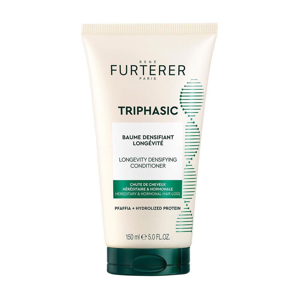 Tube de crème avec nom et désignation du produit. Bouchon vert, étiquette blanche avec texte. Marque : René Furterer.