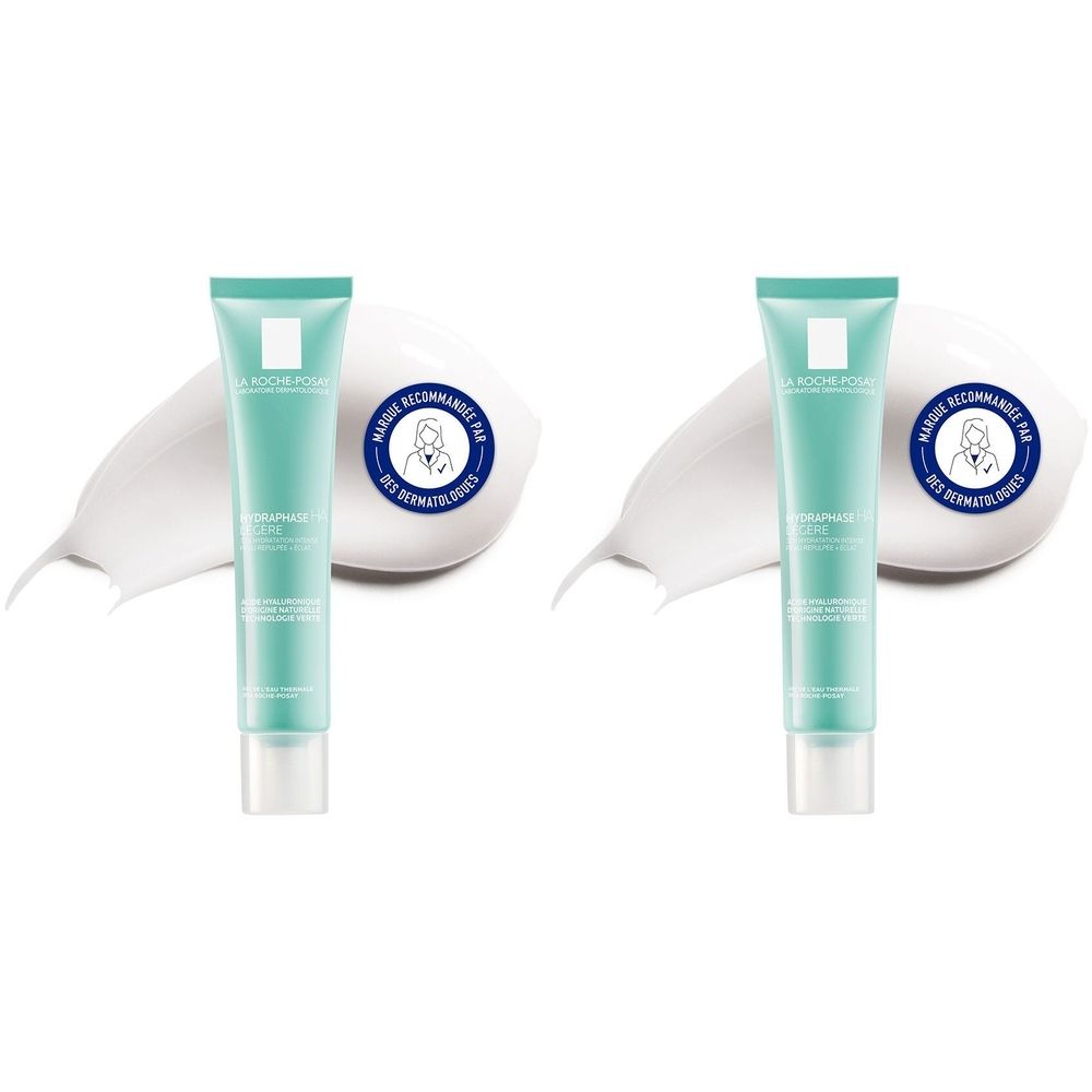 Deux tubes verts avec bouchon et texte. Sur fond blanc, avec autocollants et crème de produit.