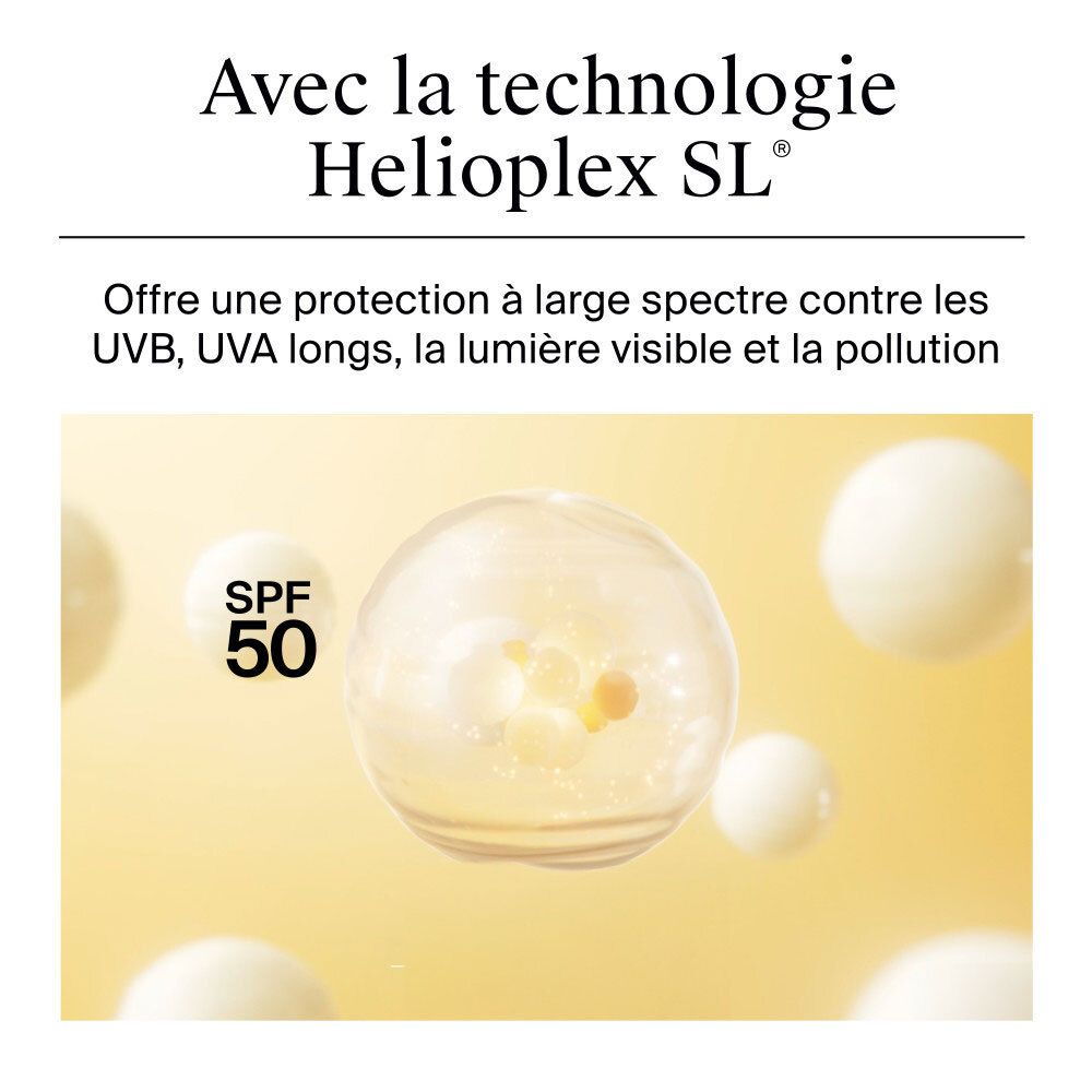 Neutrogena SPF 50. Texte: Protection contre UVB, UVA, lumière visible et pollution.