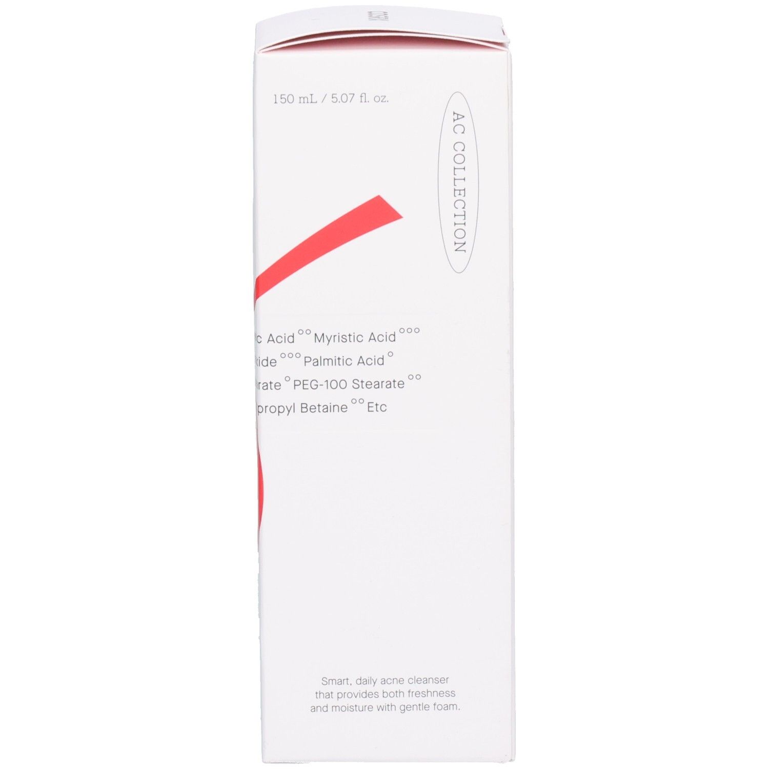Emballage avec texte. Inscription: AC Collection. Ingrédients et volume: 150 ml / 5.07 fl. oz.