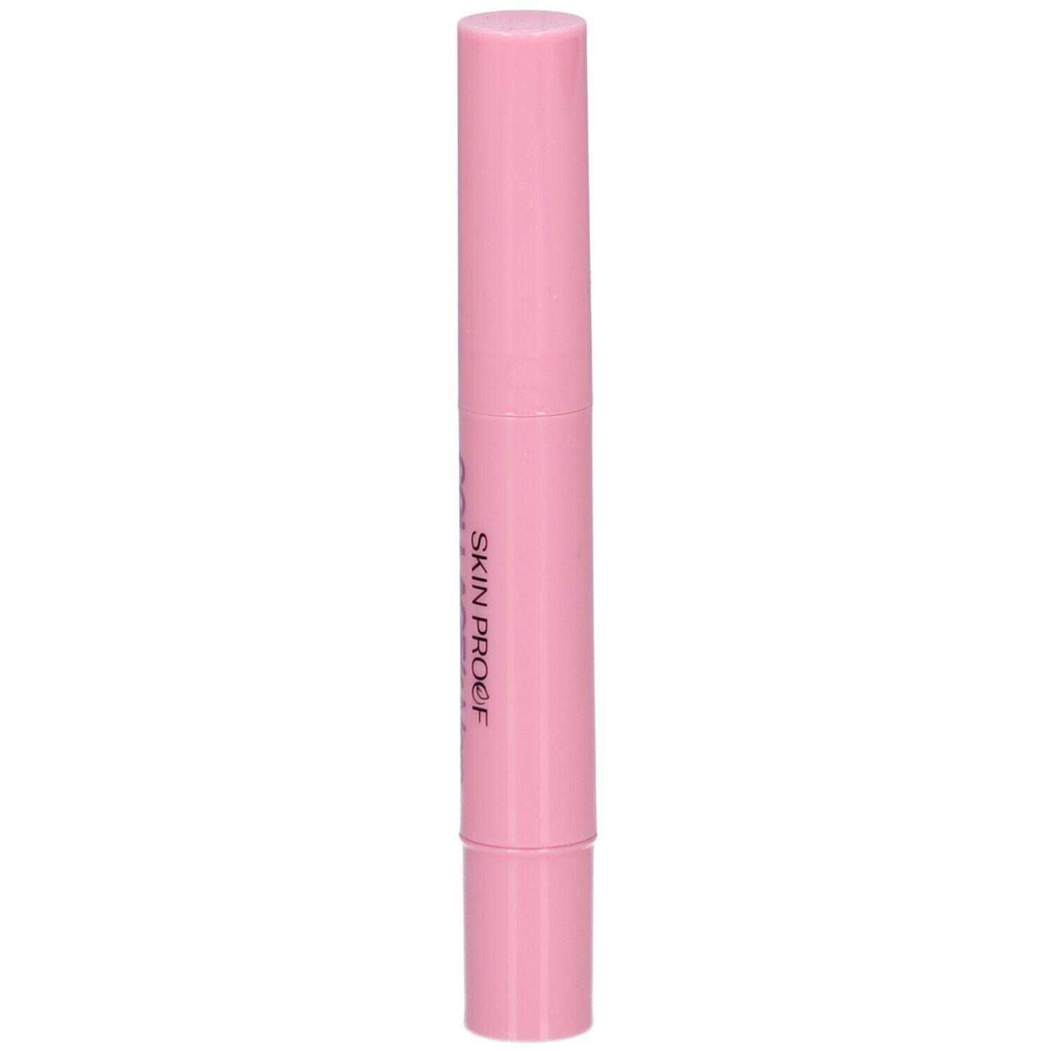 Bâton de gloss rose. Inscription: SKIN PROOF.