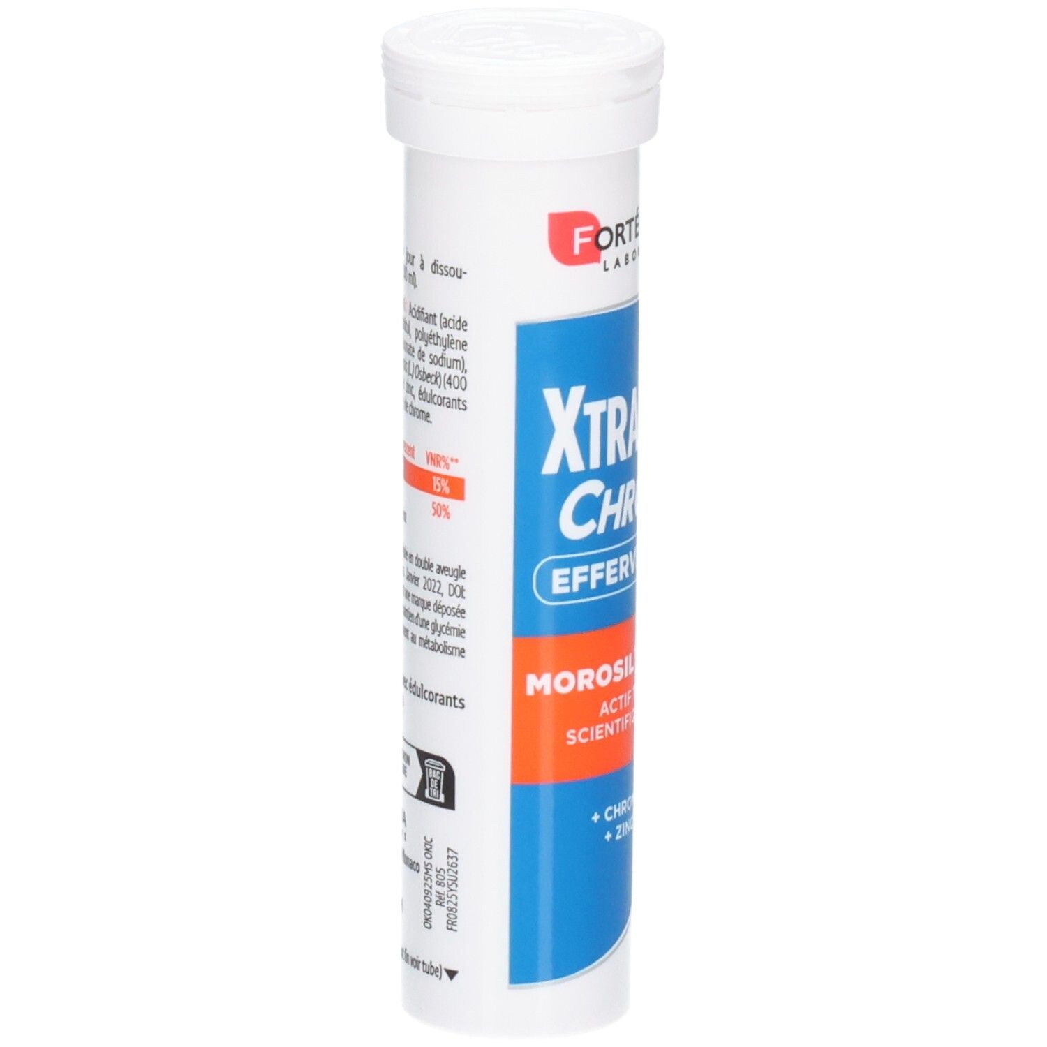 XTRASLIM CHRONO EFFERVESCENT: Tube de 15 comprimés effervescents, MOROSIL 400mg, Chrome et Zinc.